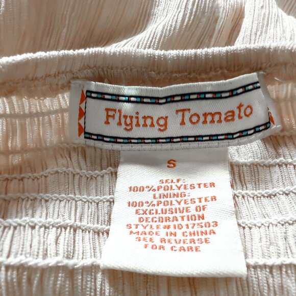 Flying Tomato Lace Halter Maxi Dress Small Champagne Beige Boho Formal Style - Picture 4 of 6